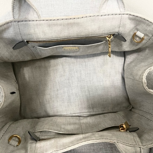 Authentic Prada Cannapa Tote in Denim. - Picture 9 of 15